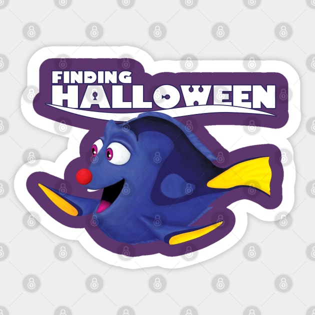 Finding Halloween Dory Clown Fish Sticker by ZZDeZignZ